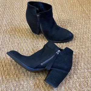 Sam Edelman Macon Black Leather Ankle Boots